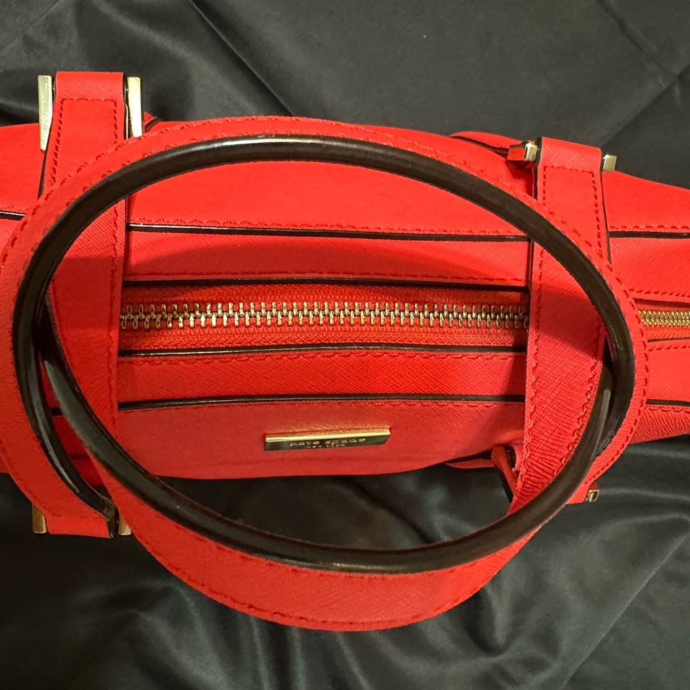Kate Spade Newbury Lane Leather Satchel in Coral - Picture 7 of 7